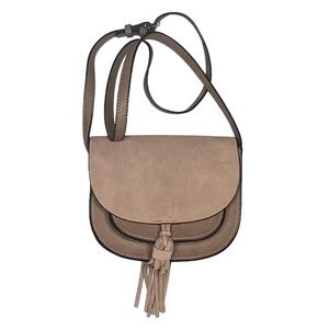 Francesca’s Leather Crossbody Saddle Bag